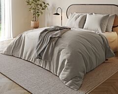 Dekbedovertrek Clarysse Noa 260x240 cm (grijssteen 3041) zonder slopen