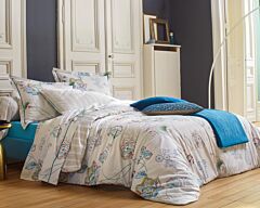 Dekbedovertrek Colibris aqua 240x220 cm