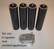 Set van 4 zijpoten voor lattenbodem
