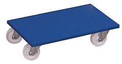 Cordes meubelkarretje meubelhondje blauwe antislip met nylonwielen