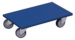 Cordes meubelkarretje meubelhondje blauwe antislip met rubberwielen