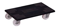 Cordes meubelkarretje meubelhondje zwarte rubberplateau met nylonwielen