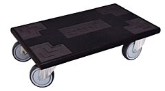 Cordes meubelkarretje meubelhondje zwarte rubberplateau met rubberwielen