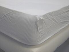 Hoeslaken katoen wit 90x200 cm